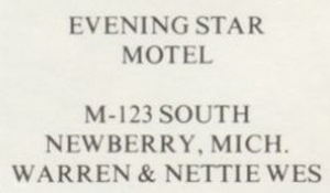Evening Star Motel - 1975 Newberry High Yearbook Ad (newer photo)